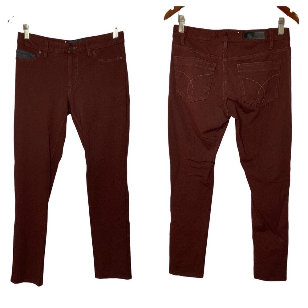 Calvin Klein Jeans Burgundy Stretch Skinny Jeans Size 6